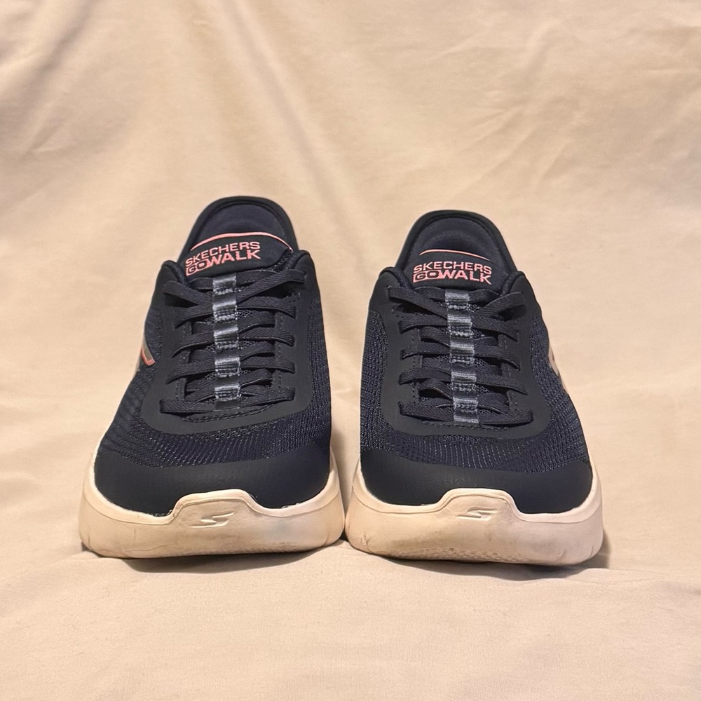 Skechers Blue and White Sneakers Sleek Comfort